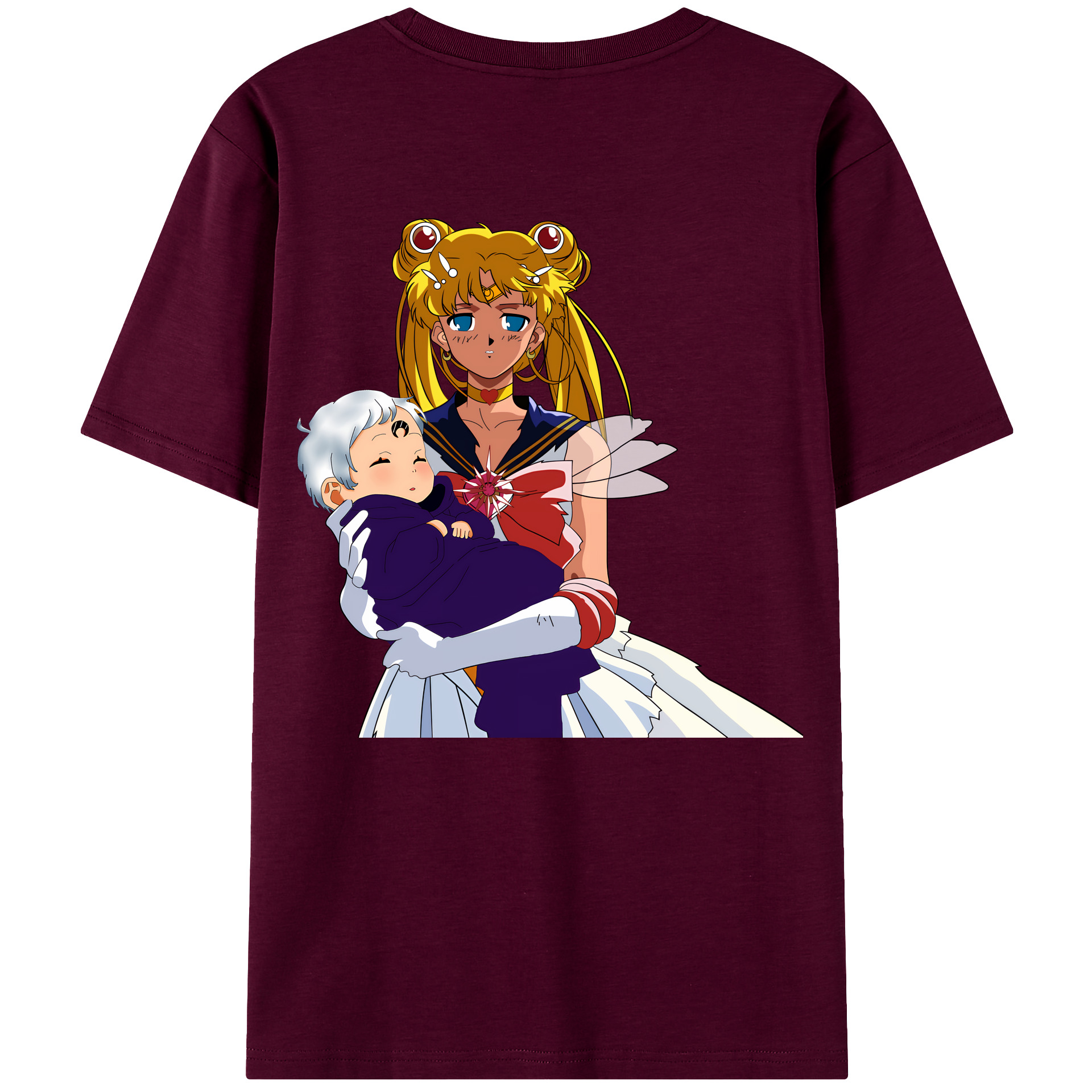 （画像用） 美少女戦士セーラームーン 月野 うさぎ つきの うさぎ Sailor Moon Tsukino Usagi レディース半袖Tシャツ(バックプリント)
